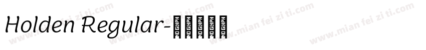 Holden Regular字体转换